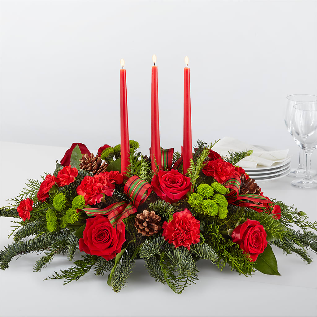 By the Candlelight Centerpiece – Flowers By Sue, Bullard TX