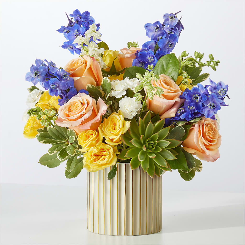 Cobalt Reverie Bouquet – Flowers By Sue, Bullard TX