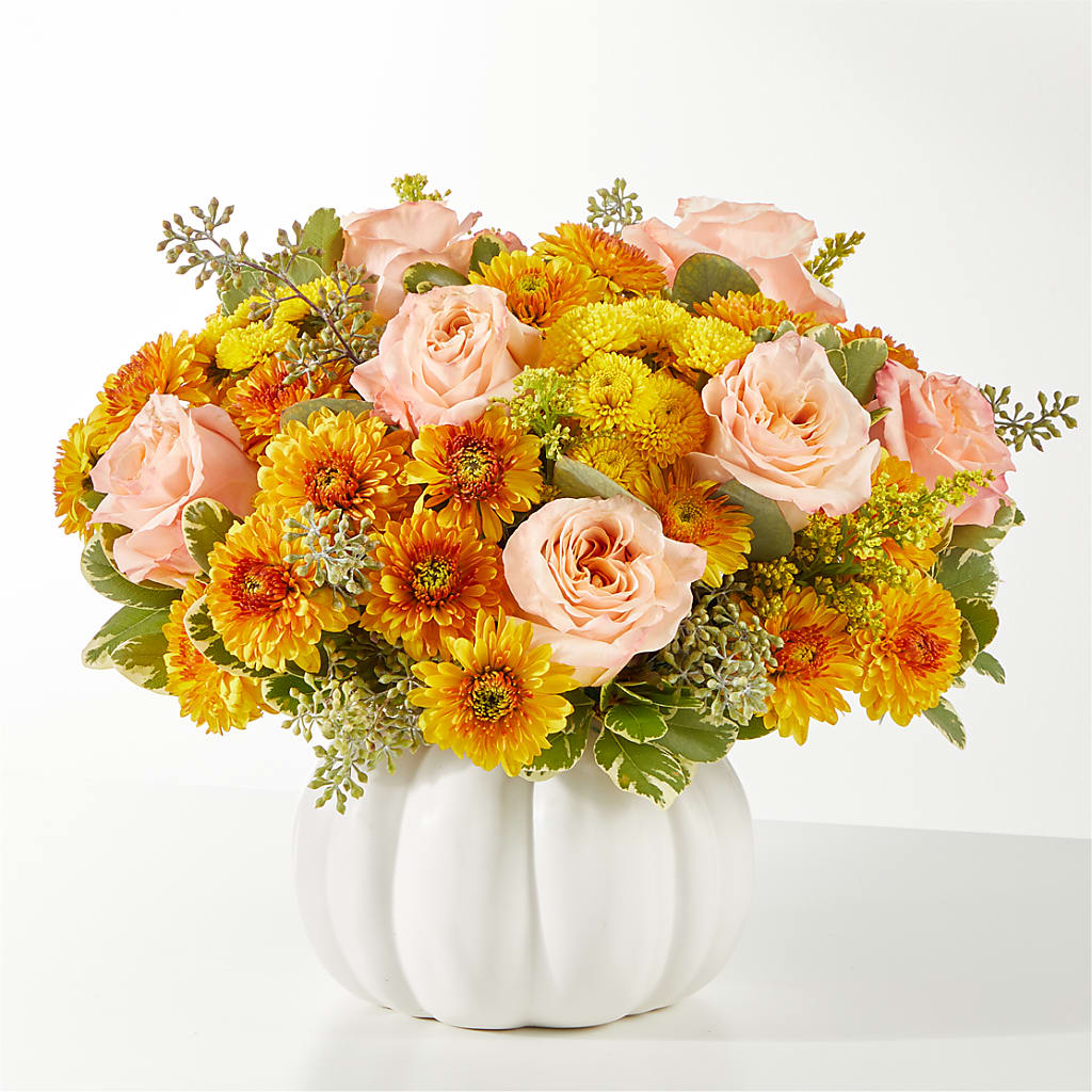 Peachy Pumpkin – Flowers By Sue, Bullard TX
