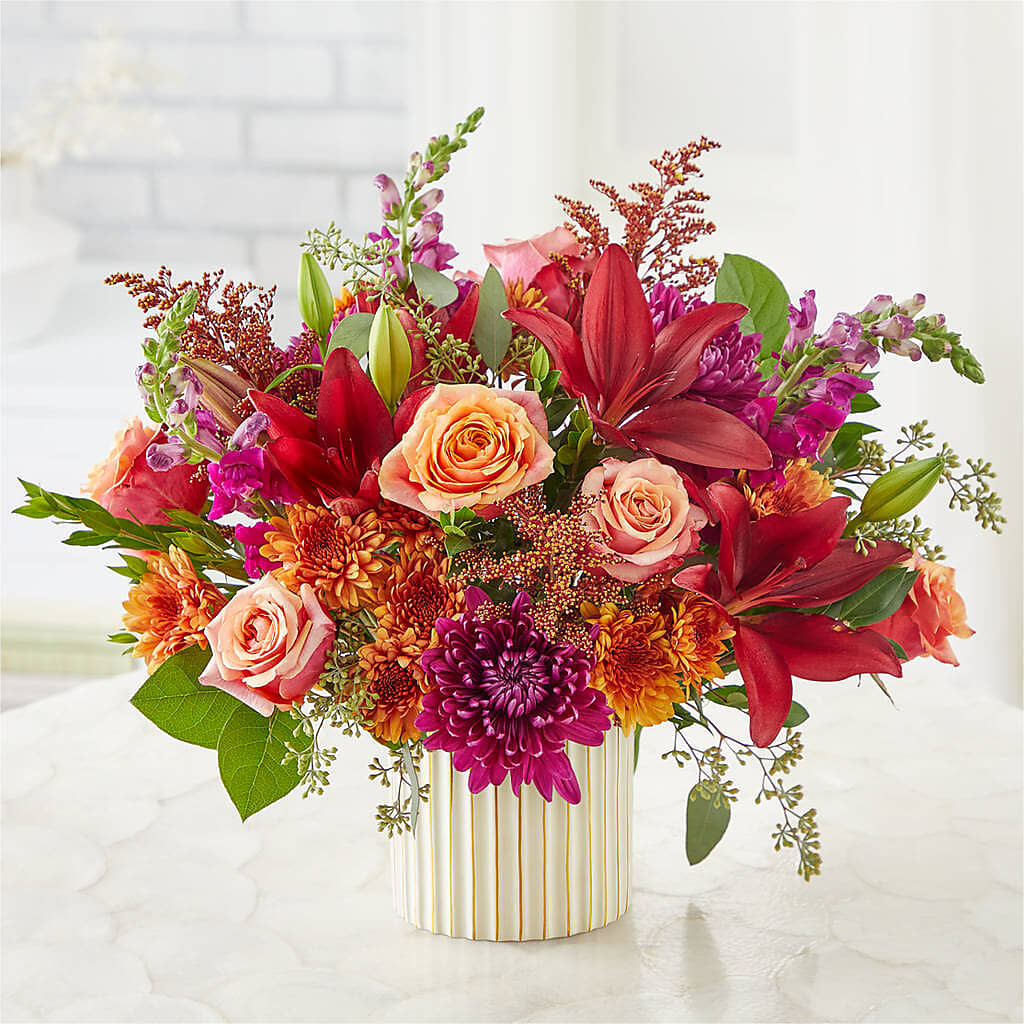 Burgundy Landscape Bouquet – Flowers By Sue, Bullard TX