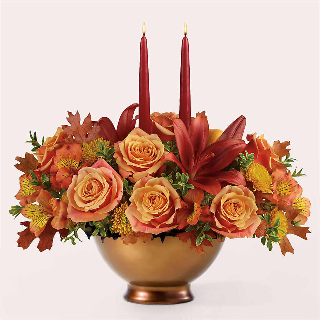 Harvest Table Centerpiece – Flowers By Sue, Bullard TX