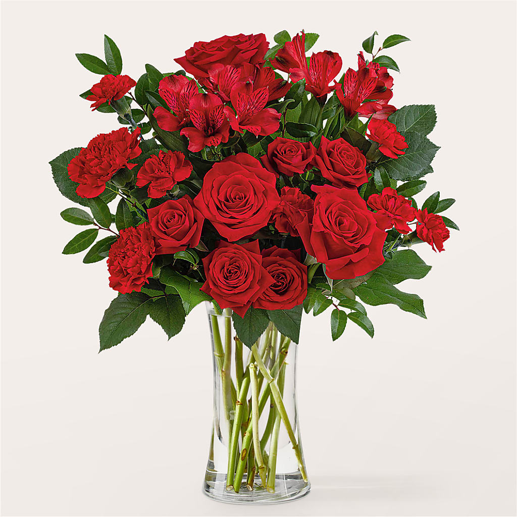 Brilliant Ruby Bouquet – Flowers By Sue, Bullard TX