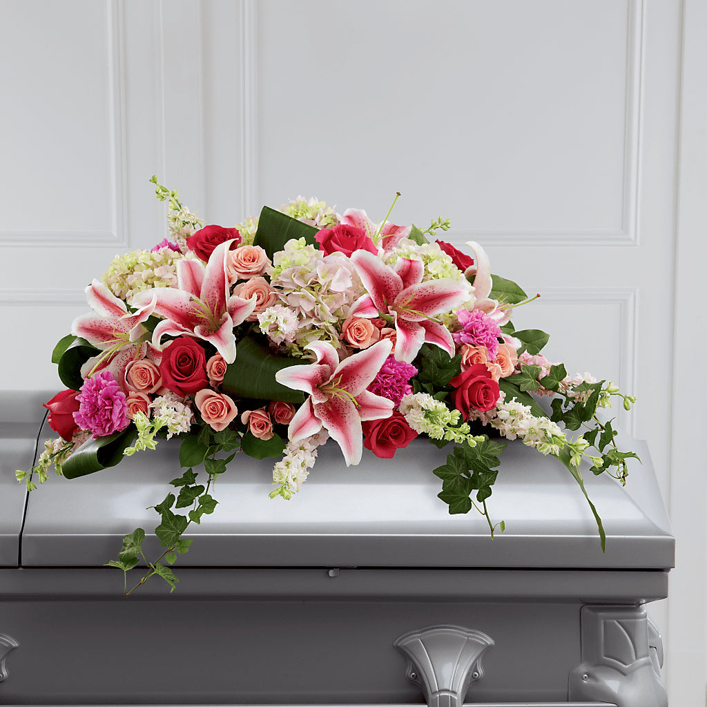 Splendid Grace Casket Spray – Flowers By Sue, Bullard TX