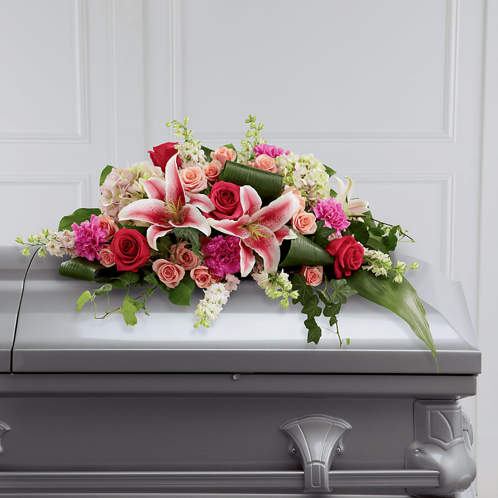 Splendid Grace Casket Spray – Flowers By Sue, Bullard TX
