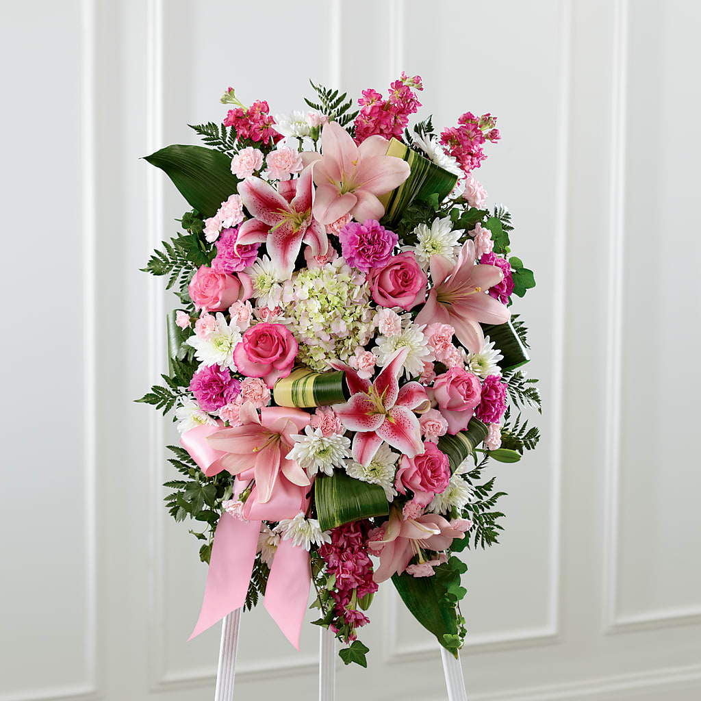 Comforting Standing Spray – Flowers By Sue, Bullard TX