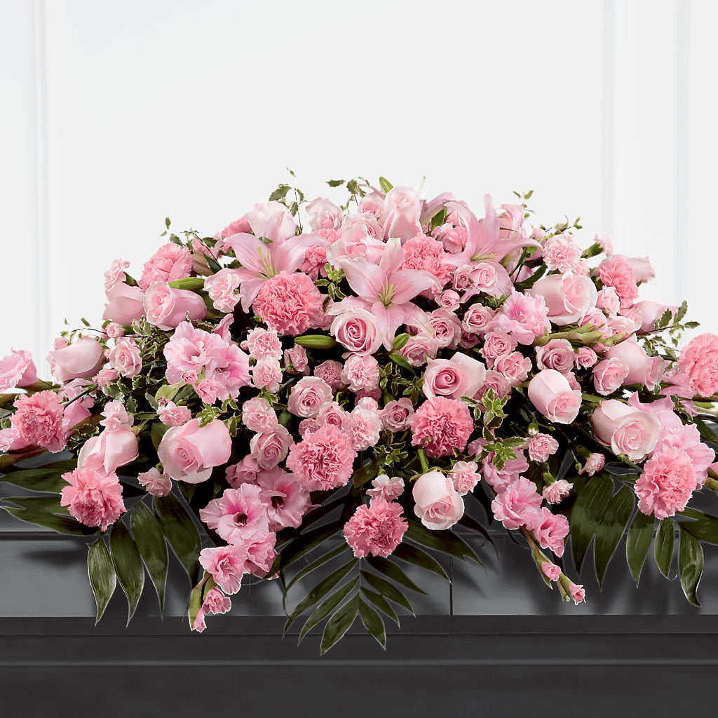 Garden of Comfort Casket Spray (Standard) – Flowers By Sue, Bullard TX