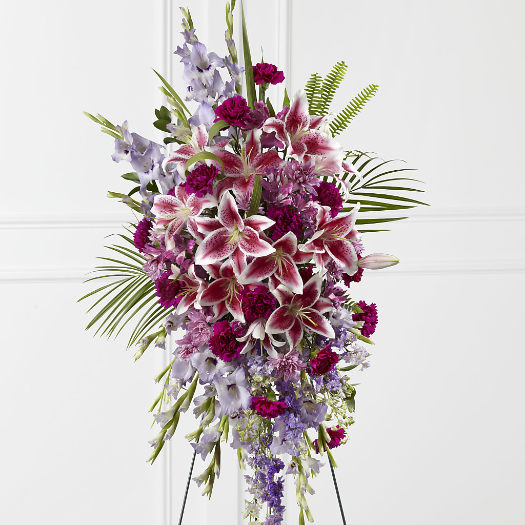 Tender Touch Standing Spray – Flowers By Sue, Bullard TX