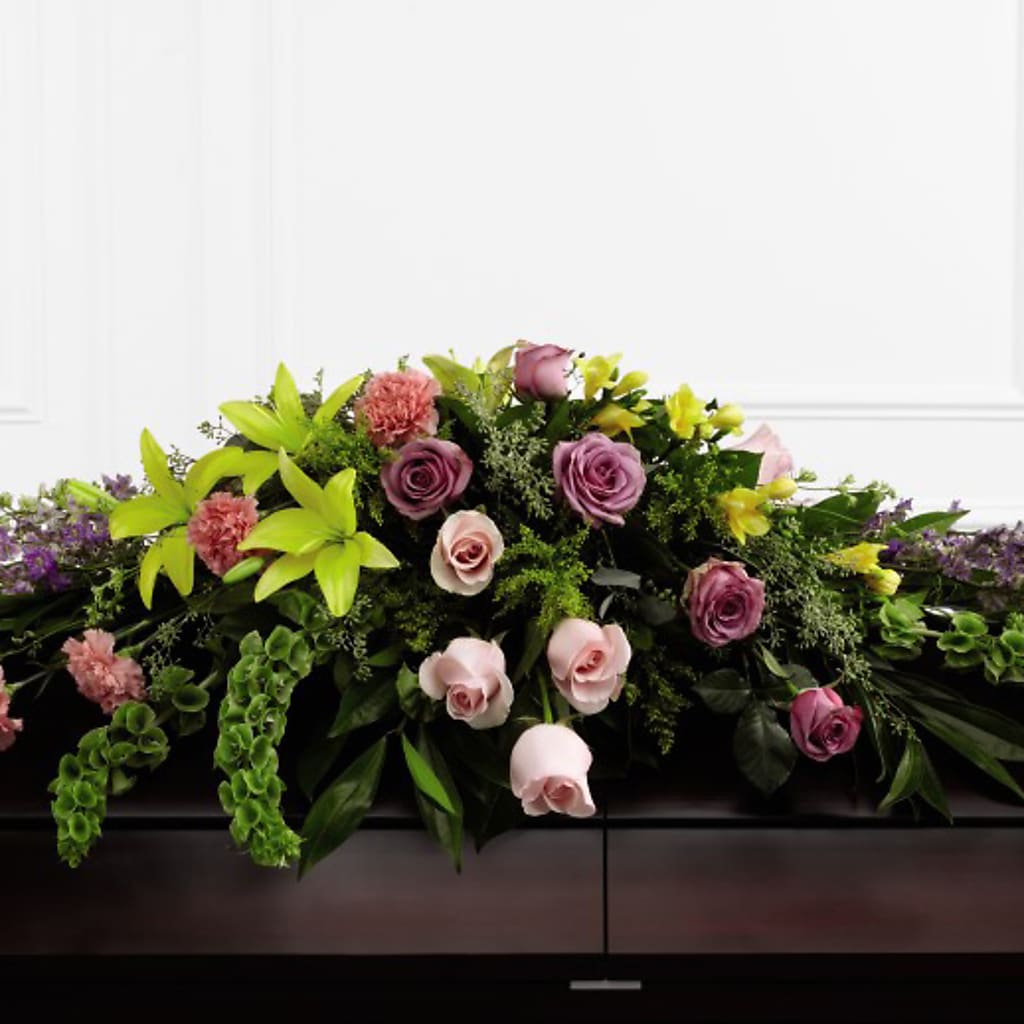 Forever Beloved Casket Spray – Flowers By Sue, Bullard TX