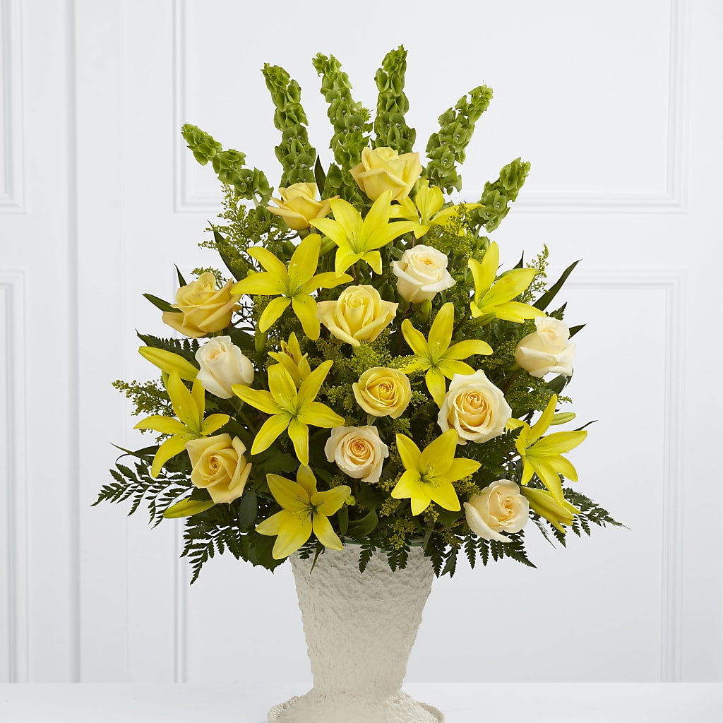 Golden Memories Arrangement – Flowers By Sue, Bullard TX