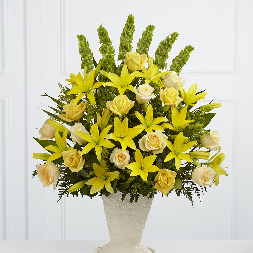Golden Memories Arrangement – Flowers By Sue, Bullard TX