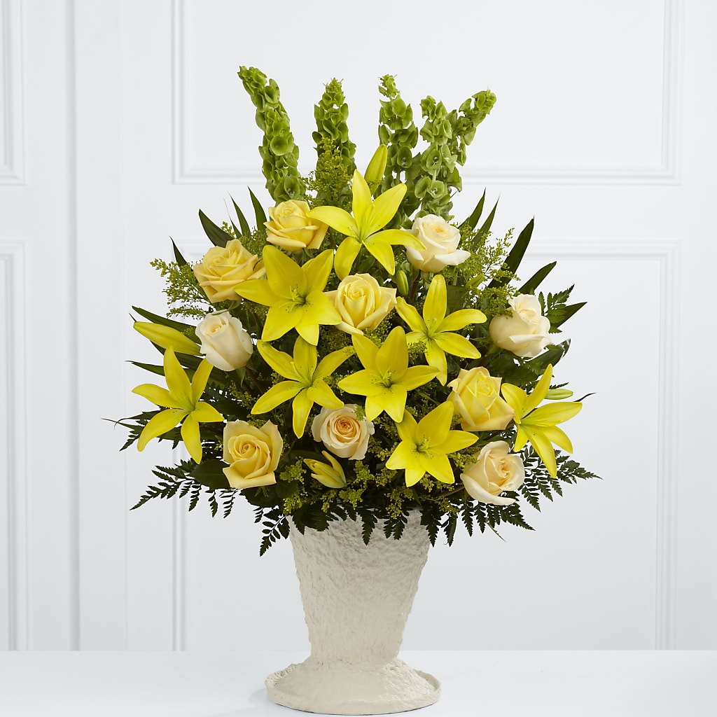 Golden Memories Arrangement – Flowers By Sue, Bullard TX