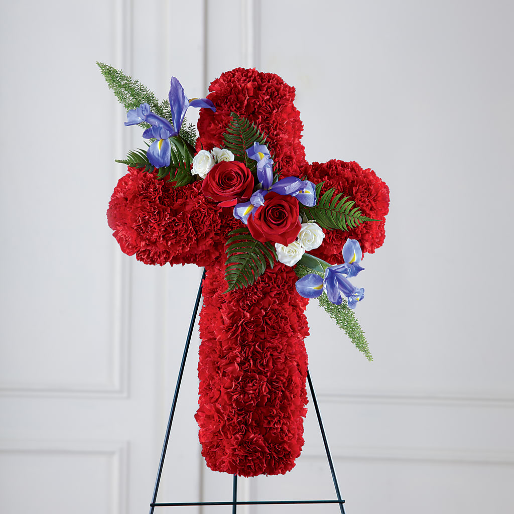 Faithful Hero Floral Cross – Flowers By Sue, Bullard TX