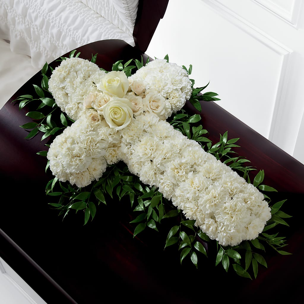 Peaceful Memories Casket Spray (Standard) – Flowers By Sue, Bullard TX