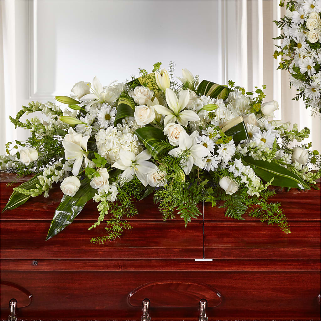 Abundance Casket Spray – Flowers By Sue, Bullard TX