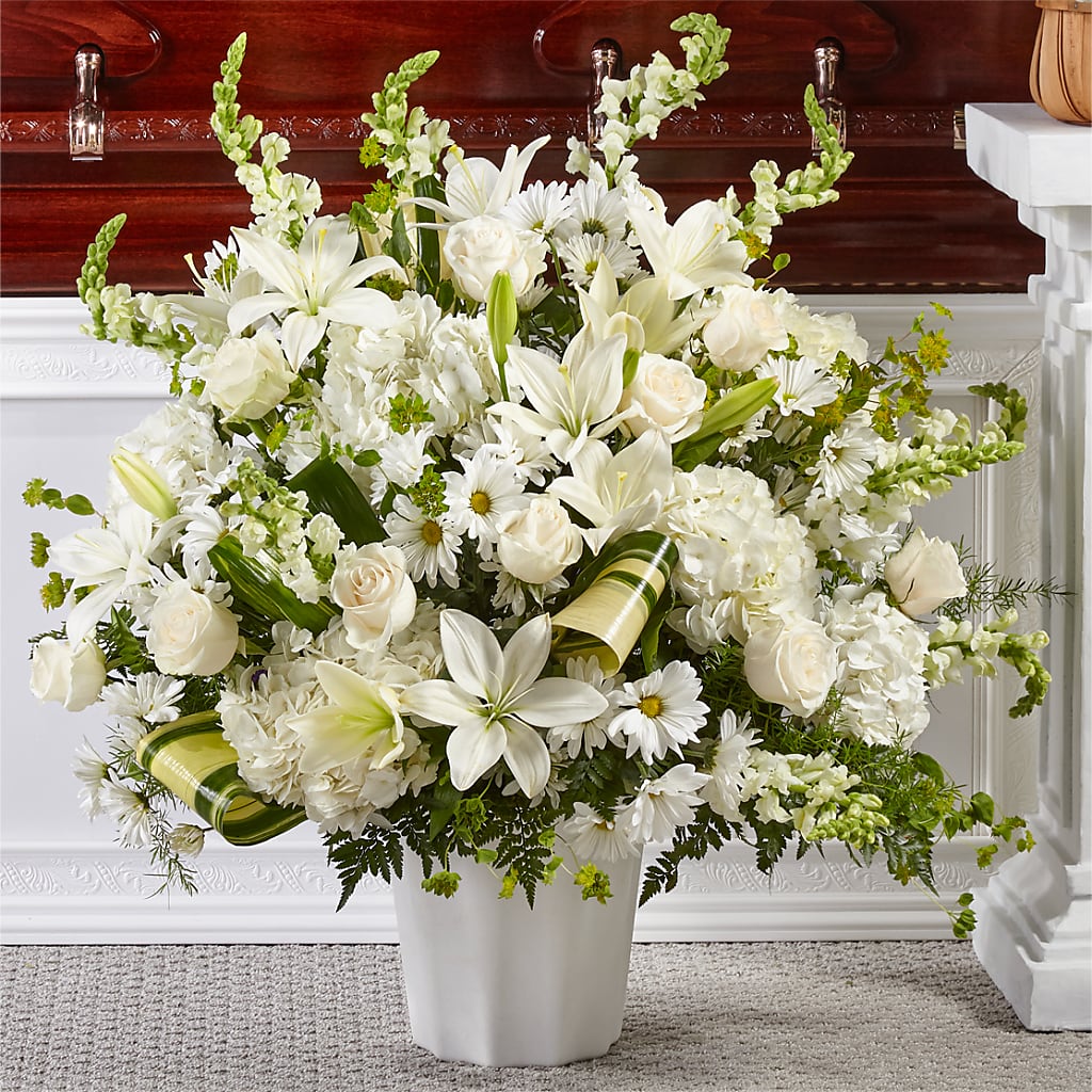 Thoughts of Tranquility Floor Basket – Flowers By Sue, Bullard TX