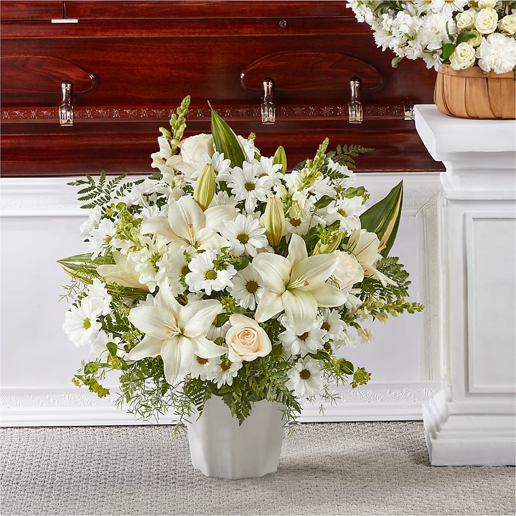 Thoughts of Tranquility Floor Basket – Flowers By Sue, Bullard TX