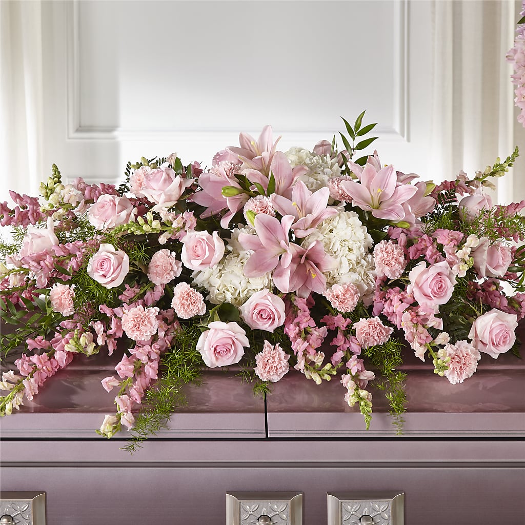 Life & Remembrance Casket Spray – Flowers By Sue, Bullard TX