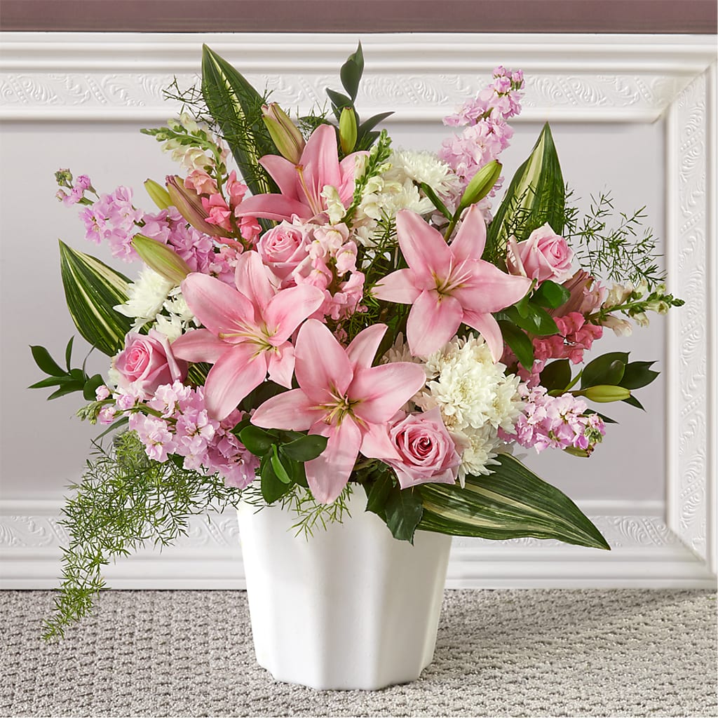 Simply Serene Floor Basket – Flowers By Sue, Bullard TX