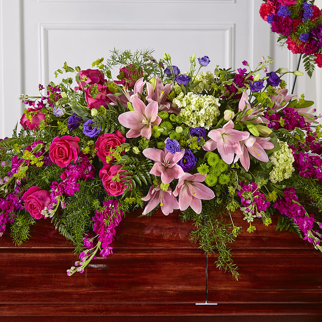 Radiant Tribute Casket Spray – Flowers By Sue, Bullard TX