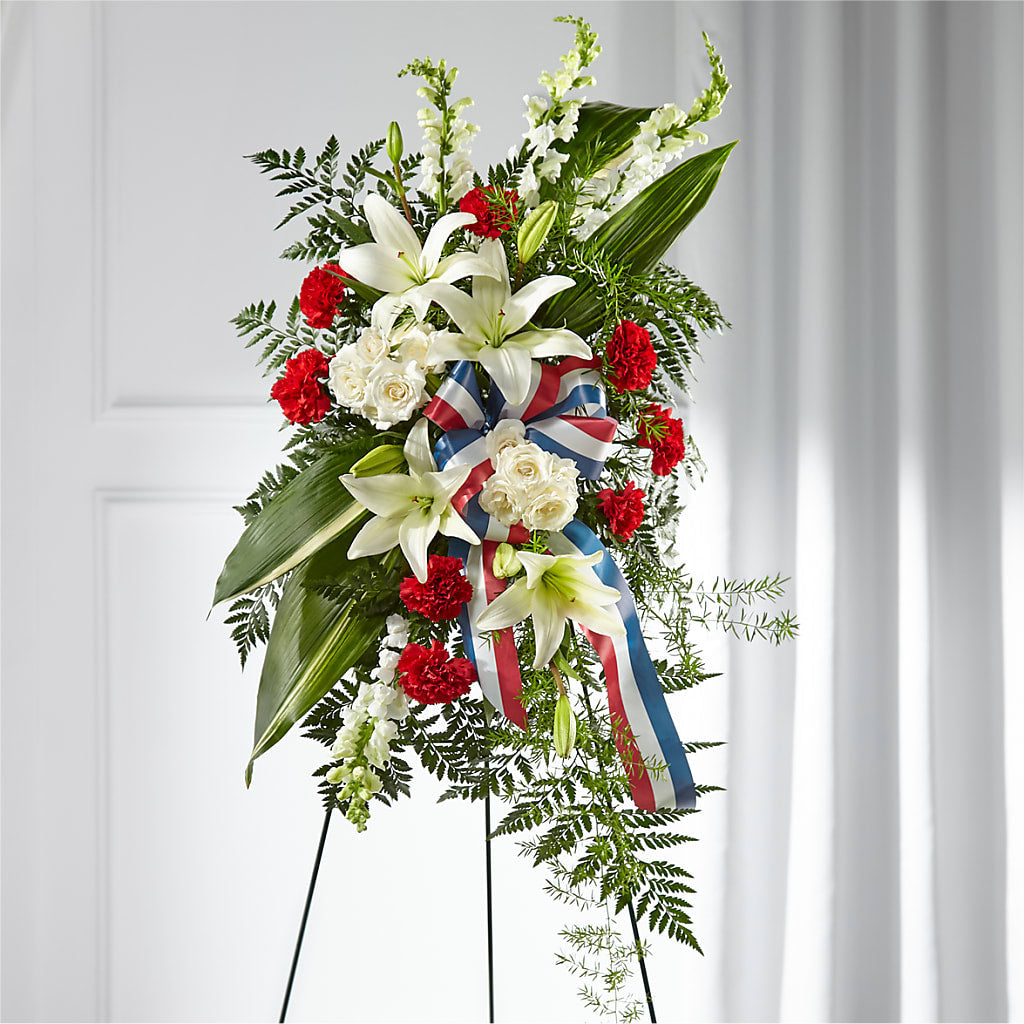 Stars of Life Standing Spray – Flowers By Sue, Bullard TX
