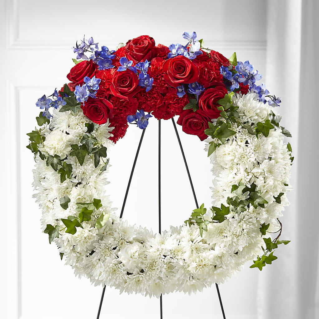 Patriotic Passion Wreath – Flowers By Sue, Bullard TX