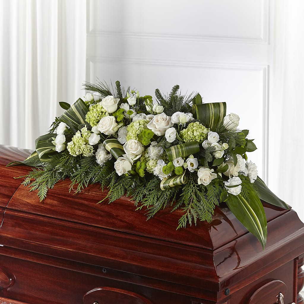 Hopeful Gesture Casket Spray – Flowers By Sue, Bullard TX