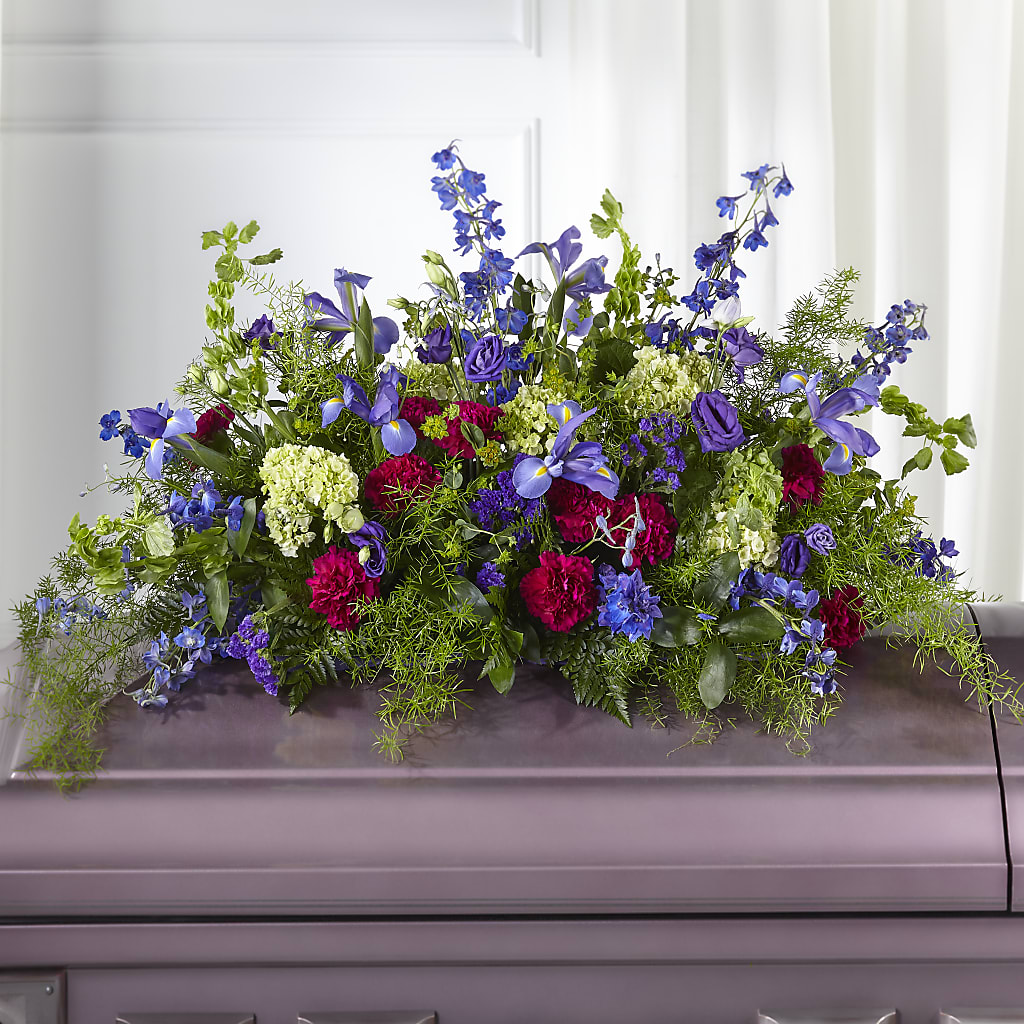Always Treasured Casket Spray – Flowers By Sue, Bullard TX