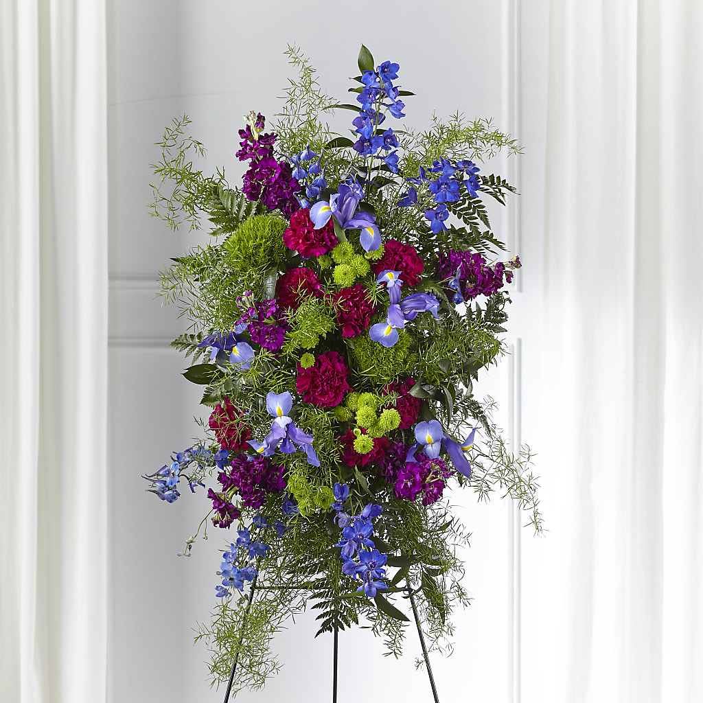 Heavenly Skies Standing Spray – Flowers By Sue, Bullard TX