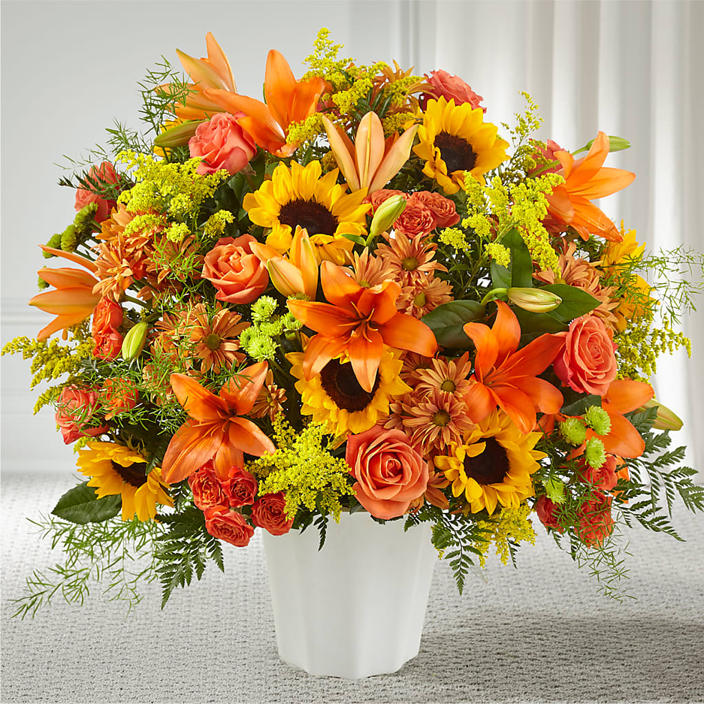 Harvest Thoughts Floor Basket – Flowers By Sue, Bullard TX