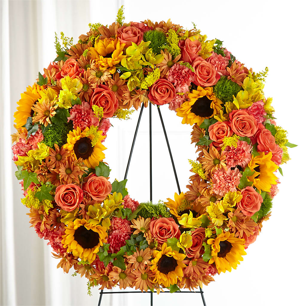 Autumnal Memories Wreath (Standard) – Flowers By Sue, Bullard TX