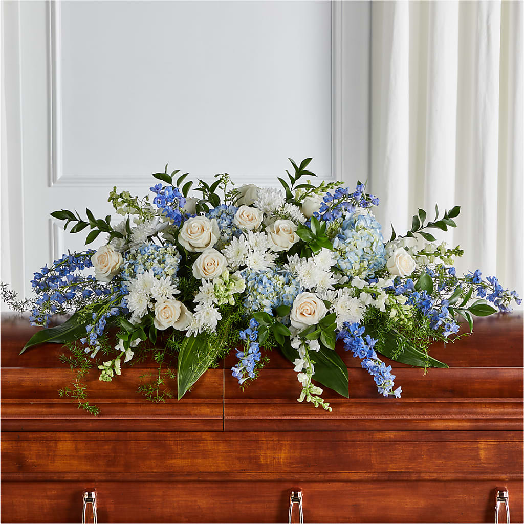 Timeless Essence Casket Spray – Flowers By Sue, Bullard TX