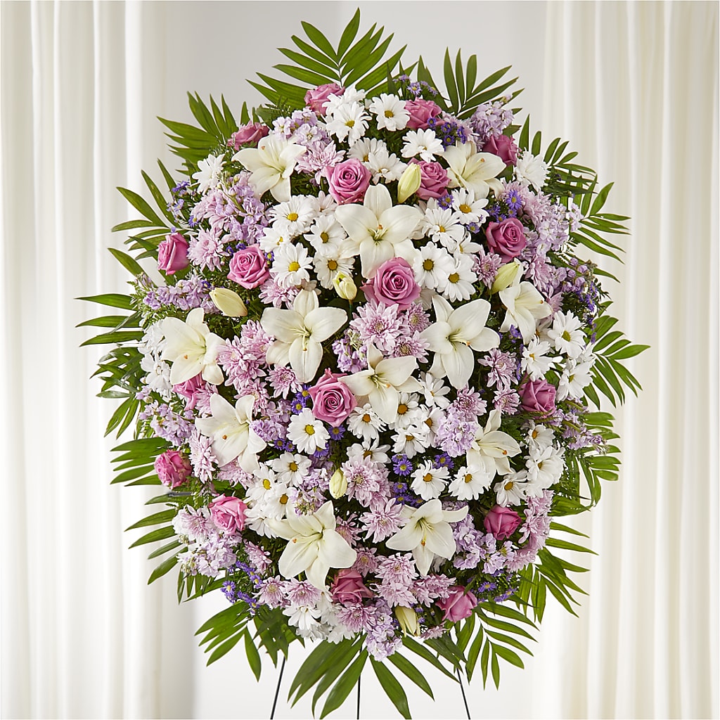 Surrounded by Love Standing Spray – Flowers By Sue, Bullard TX