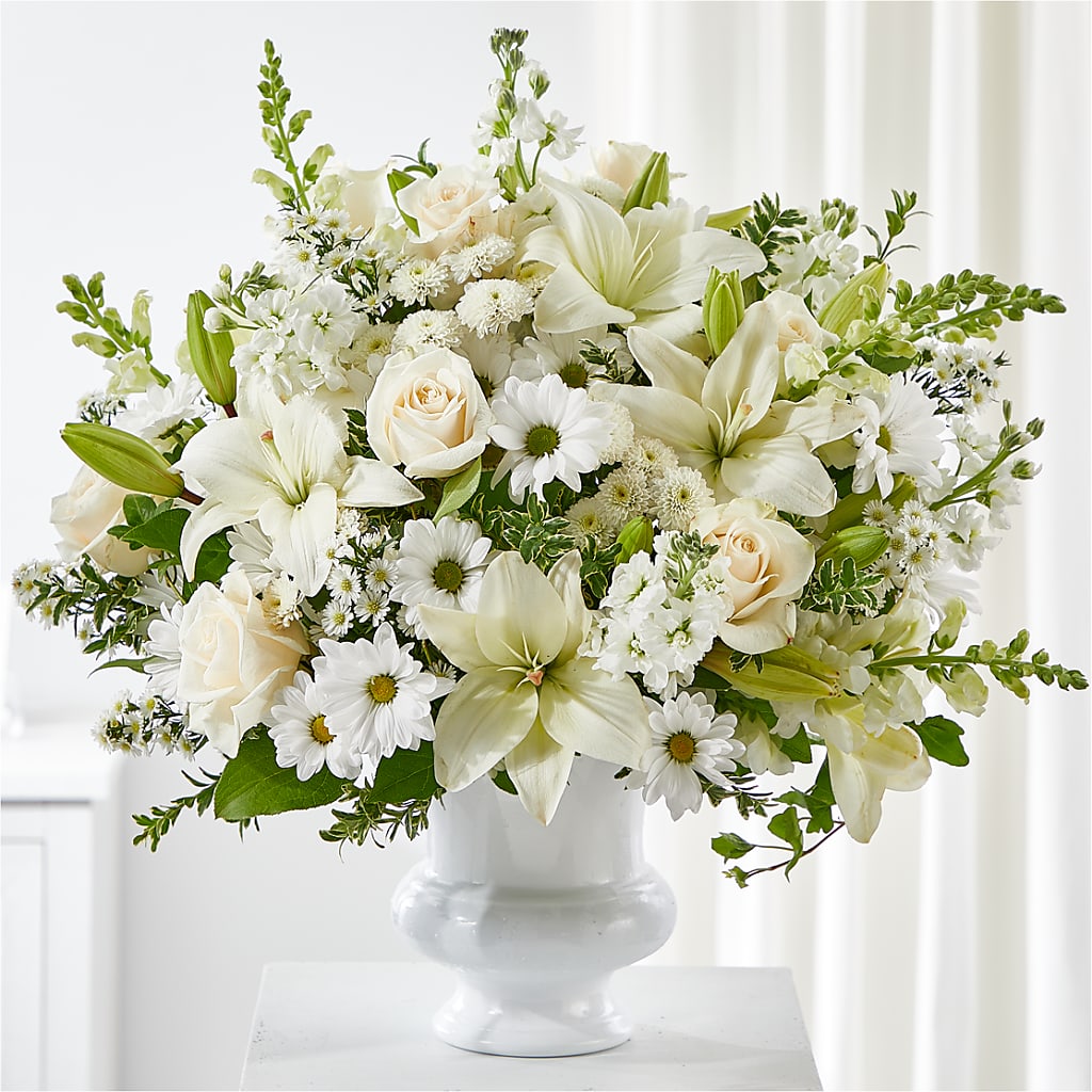 Uplifting Urn Arrangement – Flowers By Sue, Bullard TX
