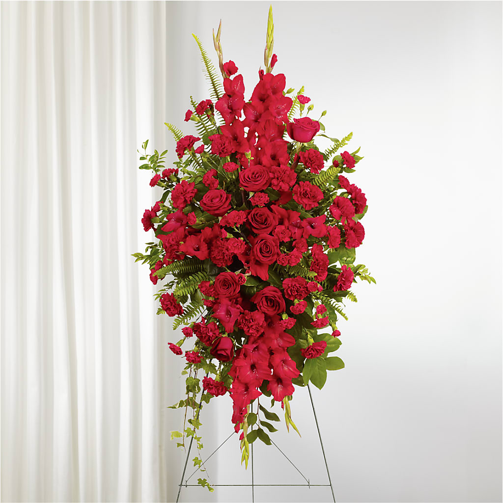 From the Heart Standing Spray – Flowers By Sue, Bullard TX