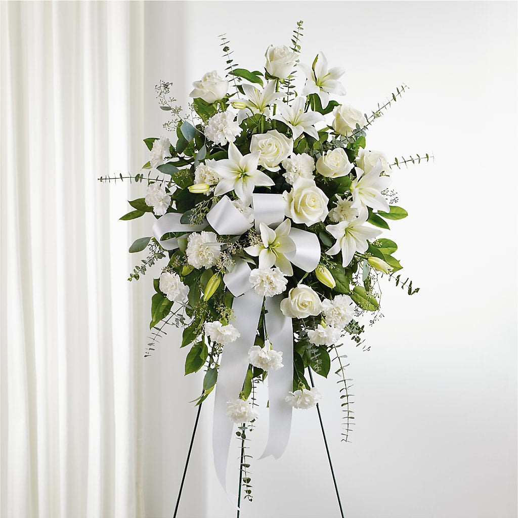 With Care Standing Spray – Flowers By Sue, Bullard TX