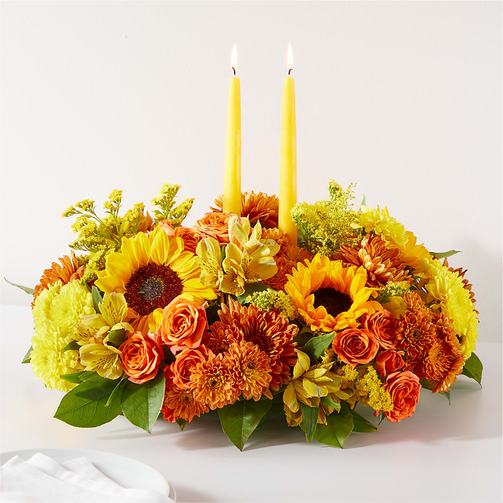 Autumn Harmony Centerpiece – Flowers By Sue, Bullard TX