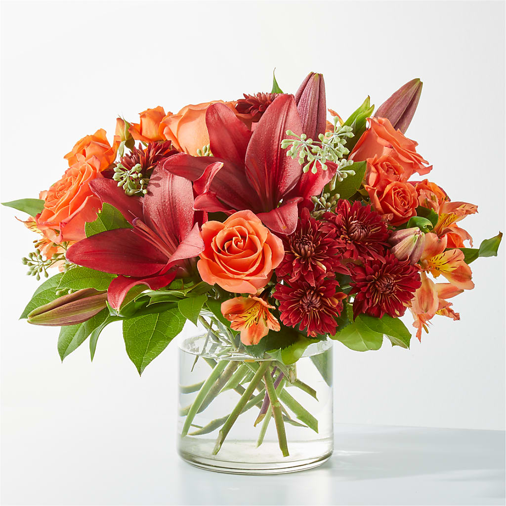 Crimson Leaves Bouquet – Flowers By Sue, Bullard TX