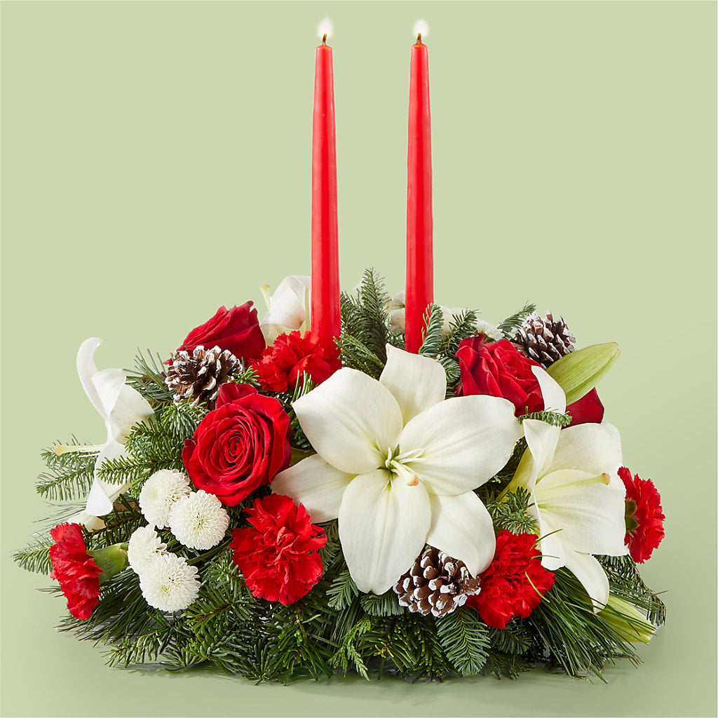 Seasonal Festivities Centerpiece – Flowers By Sue, Bullard TX