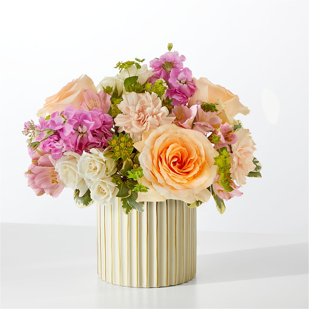 Paradise Bouquet with Ivory Vase – Flowers By Sue, Bullard TX