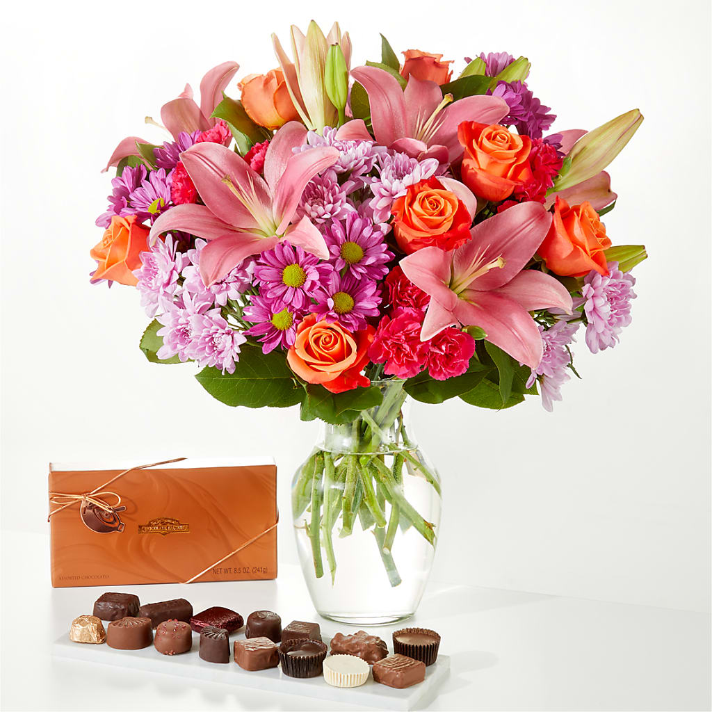 One and Only Bouquet and Chocolate Bundle – Flowers By Sue, Bullard TX