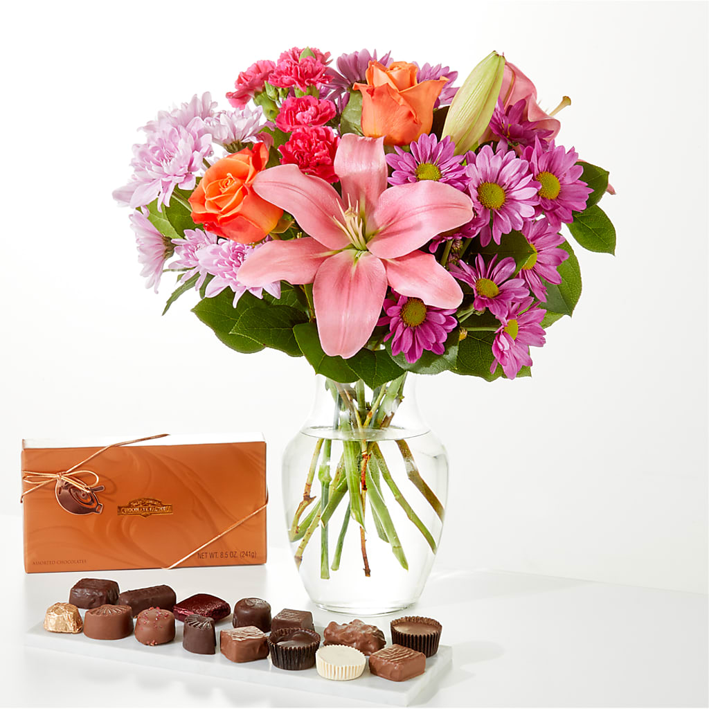 One and Only Bouquet and Chocolate Bundle – Flowers By Sue, Bullard TX
