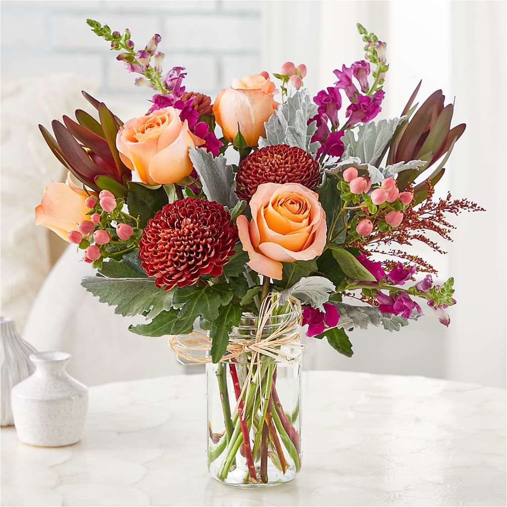 Moody Hues Bouquet – Flowers By Sue, Bullard TX
