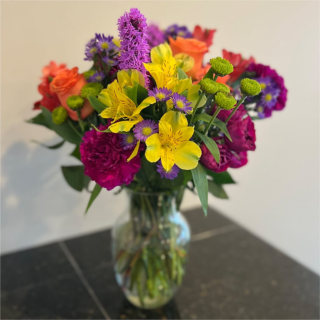 Bold & Bright – A Florist Original –  Flowers By Sue, Bullard TX