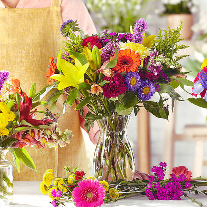 Bold & Bright – A Florist Original –  Flowers By Sue, Bullard TX