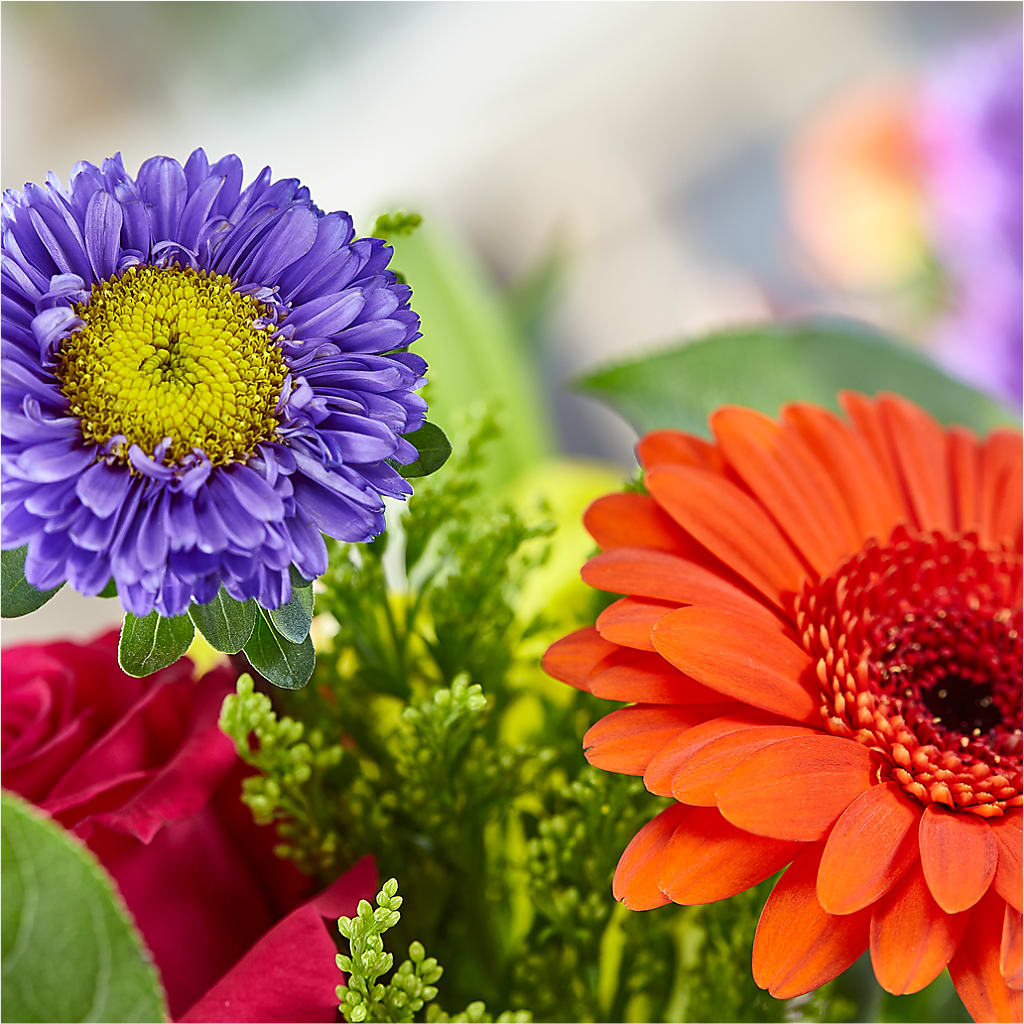 Bold & Bright – A Florist Original –  Flowers By Sue, Bullard TX