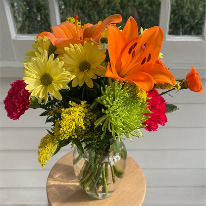 Bold & Bright – A Florist Original –  Flowers By Sue, Bullard TX