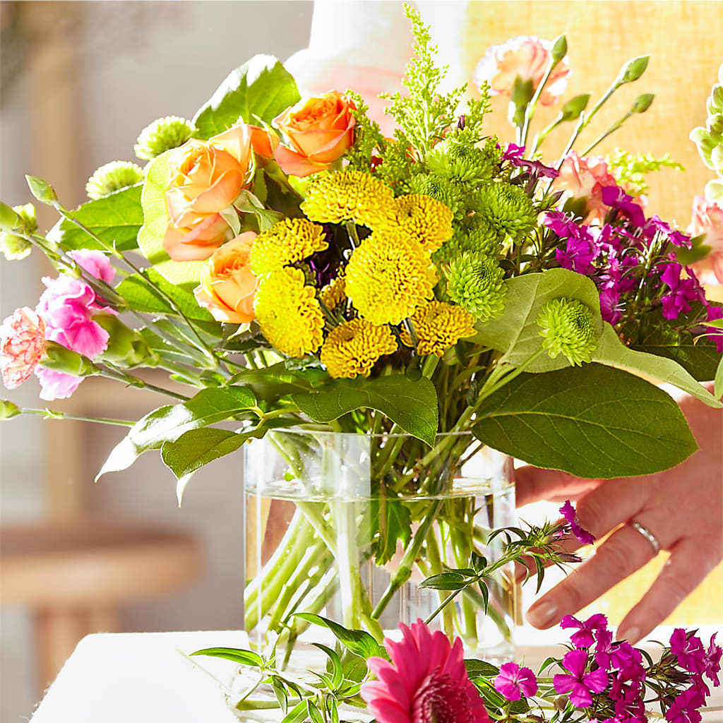 Bold & Bright – A Florist Original –  Flowers By Sue, Bullard TX
