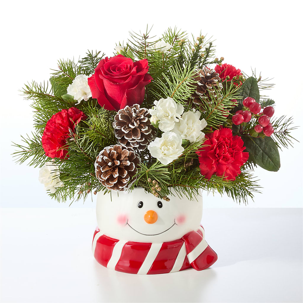 Jolly Snowman Bouquet –  Flowers By Sue, Bullard TX