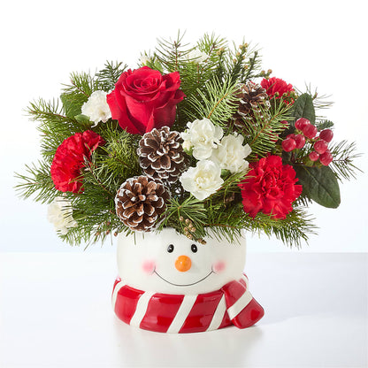 Jolly Snowman Bouquet –  Flowers By Sue, Bullard TX