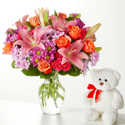 One and Only Bouquet and Bear Bundle –  Flowers By Sue, Bullard TX
